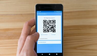 black android smartphone displaying qr code